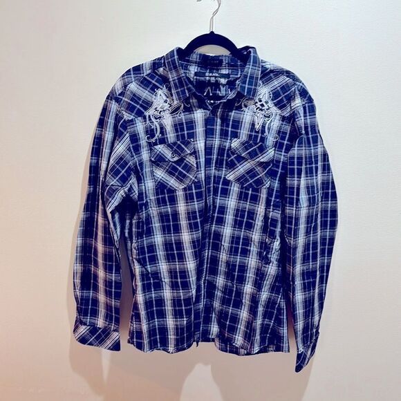 CJ Black XXL Embroidered Button Down - Picture 2 of 3